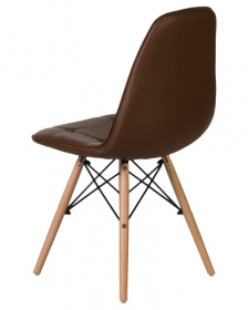 Кресло интерьерное Стул мягкий ПУЛЬСАНТЕ / DSW Eco LMZL 301 кожа коричневый