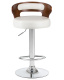 Барный стул с темной деревянной спинкой LMZ 1018 кожа