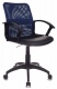 Кресло офисное Бюрократ CH 590 спинка сетка, сиденье- иск.кожа, черный