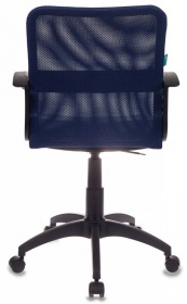 Кресло офисное Бюрократ CH 590 спинка сетка, сиденье- иск.кожа, черный