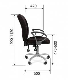 Кресло Chairman 9801 эрго компьютерное, ткань с термоклишированием