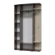 Прихожая ПАОЛА шкаф многофункциональный с зеркалами ГК 2-3428, универсальная сборка, длина 120 см