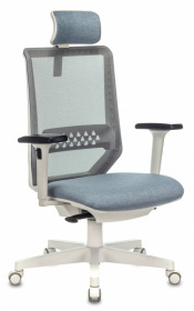 Кресло руководителя EXPERT Бюрократ Эксперт, компьютерное, сетка, белый пластик