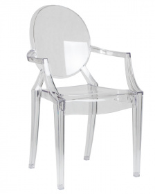 Кресло "Victoria Ghost" интерьерное пластик LMZL 801 прозрачный