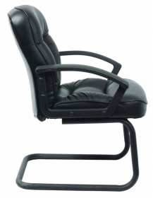 Конференц кресло Бюрократ T 9908 AXSN Low V кожа, низкая спинка, на полозьях