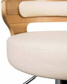 Барный стул с деревянной спинкой LMZ 1018 кожа